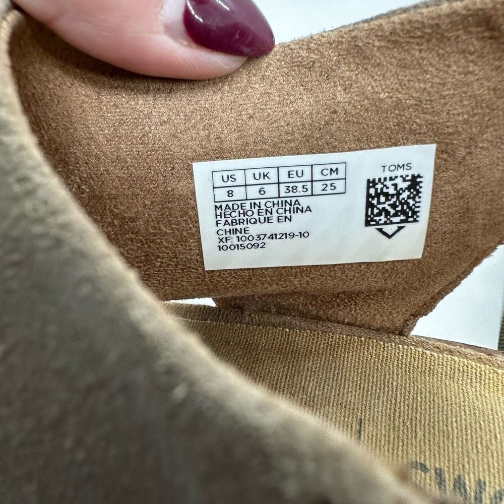 Toms Majorca Suede Block Ortholite Comfort Foam Sandals - Picture 10 of 11
